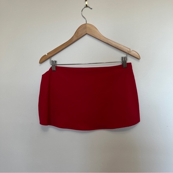 Danielle Guizio Micro Mini Stretch Skirt in Red Size M NWT - Picture 7 of 9
